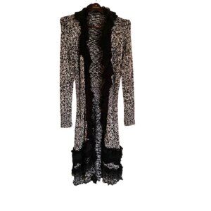 Long Silk/Wool Boho Knit Sweater Coat Pretty Angel